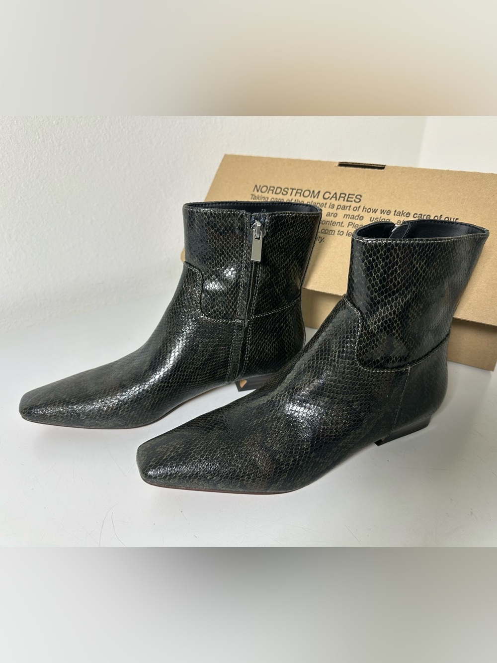 Free People Easy Does It Snake Print Boots New in Box size 7.5